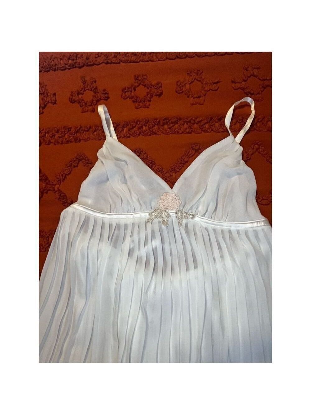 White mini spaghetti straps, panty, brand, new with tags, sexy Teddy nightie. Sz - Picture 14 of 16